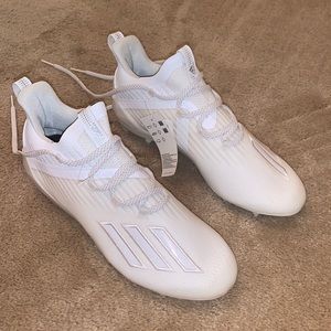 White Adidas football cleats size 10